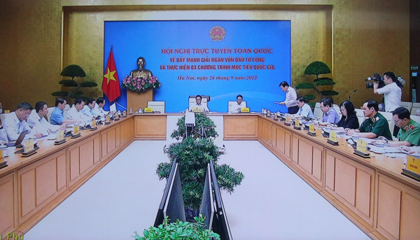 Hội nghị trực tuyến toàn quốc về đẩy mạnh giải ngân vốn đầu tư công 